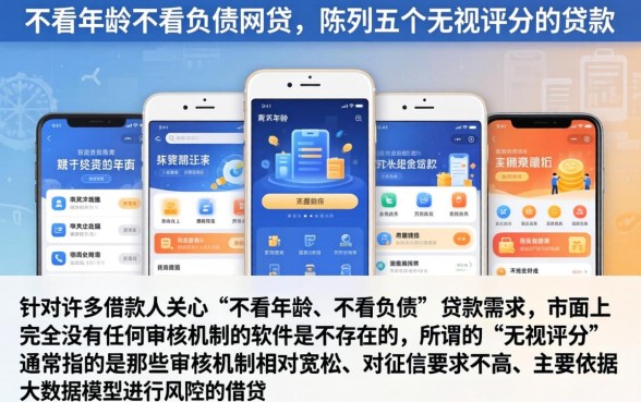 不看年龄不看负债的网贷，陈列五个无视评分的贷款软件