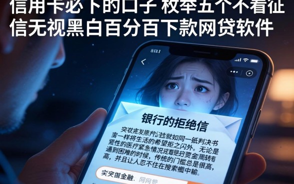 信用卡必下的口子，枚举五个不看征信无视黑白百分百下款网贷软件
