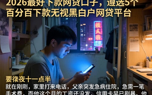 2026最好下款的网贷口子，遴选5个百分百下款无视黑白户网贷平台