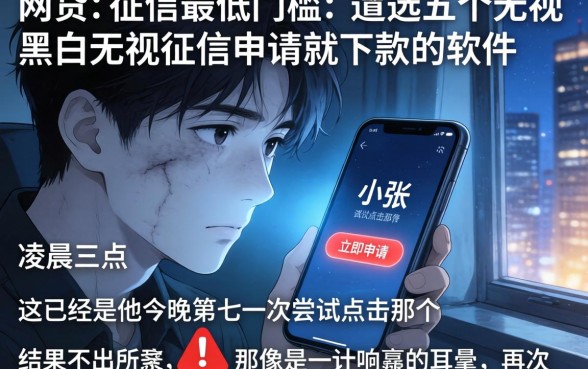 网贷 征信最低门槛，遴选五个无视黑白无视征信申请就下款的软件
