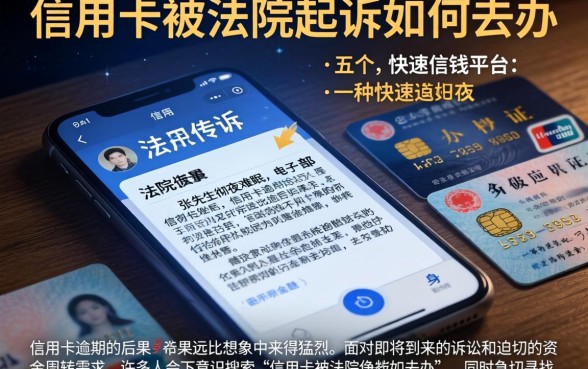 信用卡被法院起诉如何去办，详尽说明五个手机和身份证快速借钱平台