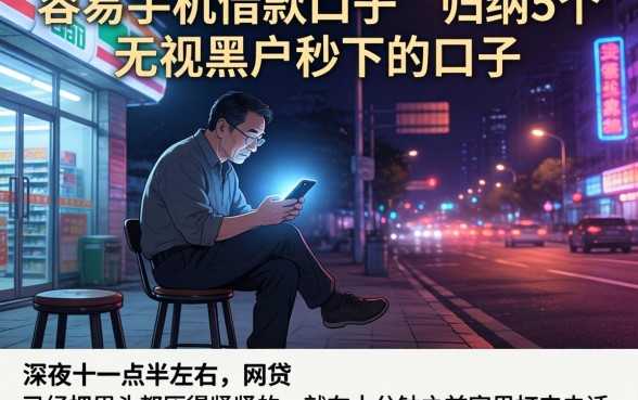 容易手机借款口子，归纳5个无视黑户秒下的口子