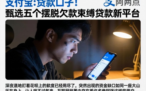 支付宝的贷款口子，甄选五个摆脱欠款束缚贷款新平台