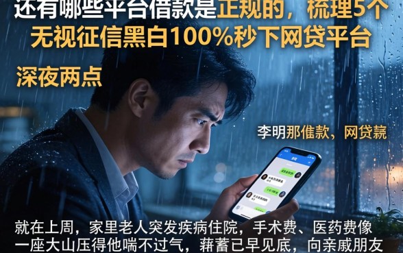 还有哪些平台借款是正规的，梳理5个无视征信黑白100%秒下网贷平台