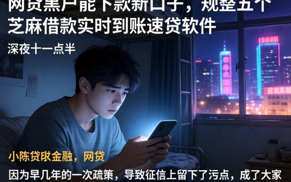网贷黑户能下款新口子，规整五个芝麻借款实时到账速借软件