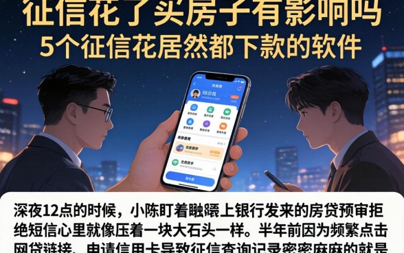 征信花了买房子有影响吗，细致阐述5个征信花居然都下款的软件