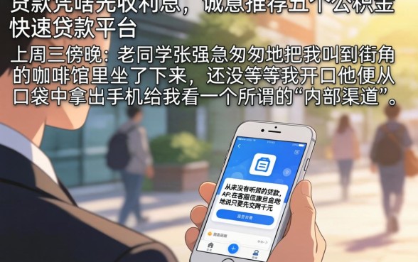 贷款凭啥先收利息，诚意推荐五个公积金快速贷款平台
