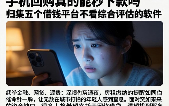 手机回购真的能秒下款吗，归集五个借钱平台不看综合评估的软件