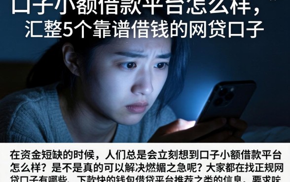 口子小额借款平台怎么样，汇整5个靠谱借钱的网贷口子