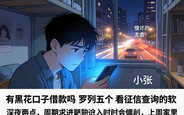 有黑花口子借款吗，罗列五个不看征信查询的软件