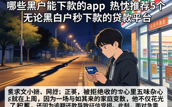 哪些黑户能下款的app，热忱推荐5个无论黑白户秒下款的贷款平台