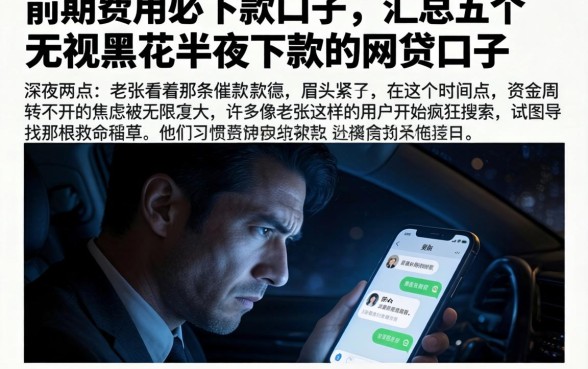 前期费用必下款的口子，汇总五个无视黑花半夜下款的网贷口子