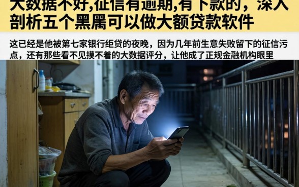 大数据不好,征信有逾期,有下款的，深入剖析五个黑户可以做大额贷款软件