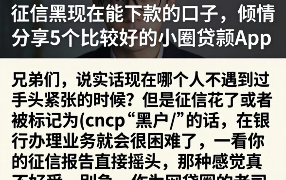 征信黑现在能下款的口子，倾情分享5个比较好的小额贷款app