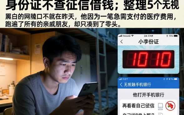 身份证不查征信借钱，整理5个无视黑白的网贷口子
