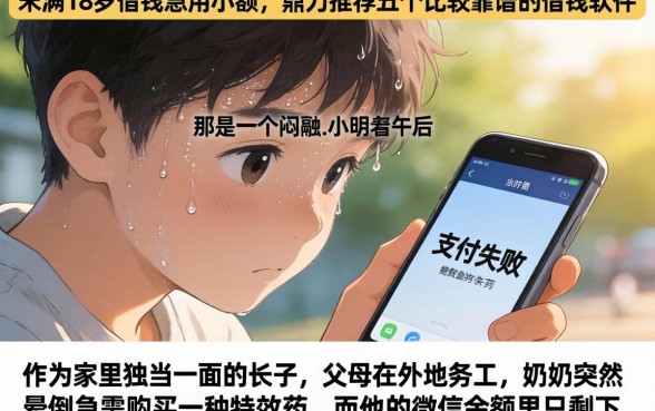未满18岁借钱急用小额，鼎力推荐五个比较靠谱的借钱软件