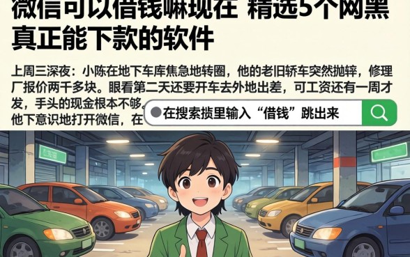 微信可以借钱嘛现在，精选5个网黑真正能下款的软件