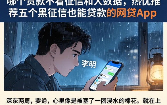 哪个贷款不看征信和大数据，热忱推荐五个黑征信也能贷款的网贷app