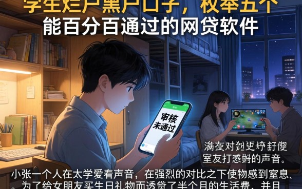 学生烂户黑户口子，枚举五个能百分百通过的网贷软件