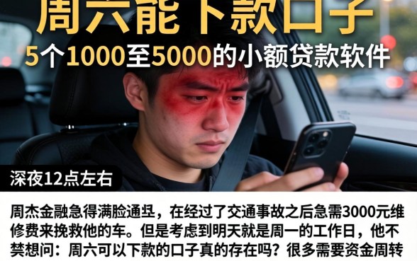 周六能下款的口子，详细阐述5个1000至5000的小额贷款软件
