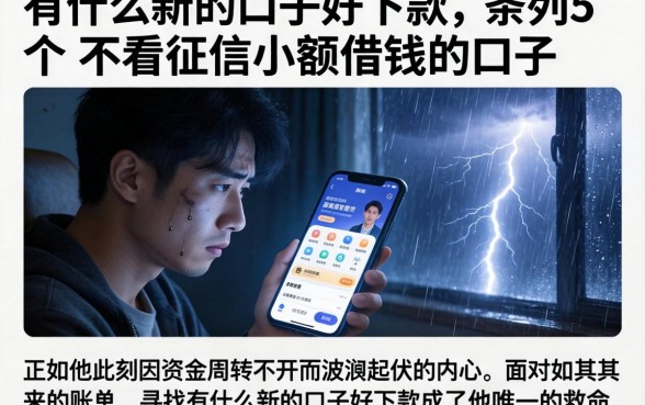 有什么新的口子好下款，条列5个不看征信小额借钱的口子
