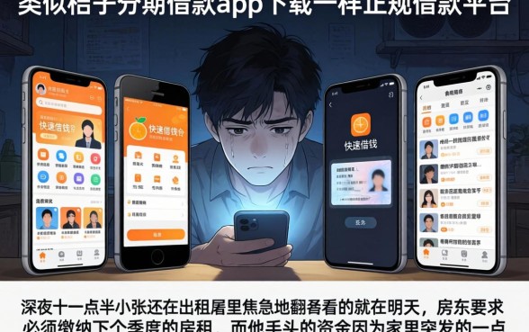 类似桔子分期借款app下载一样正规的借款平台，陈列5个手机和身份证快速借钱软件