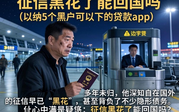 征信黑花了能回国吗，归纳5个黑户可以下的贷款app