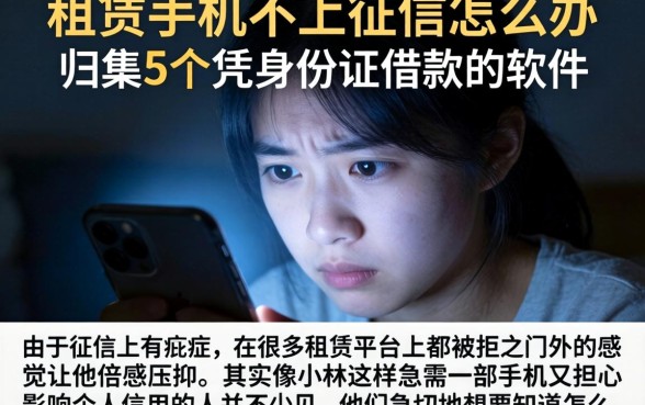租赁手机不上征信怎么办，归集5个凭身份证借款的软件
