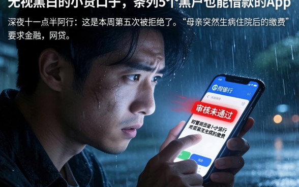 无视黑白的小贷口子，条列5个黑户也能借款的app