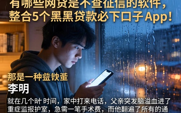 有哪些网贷是不查征信的软件，整合5个黑户贷款必下口子app