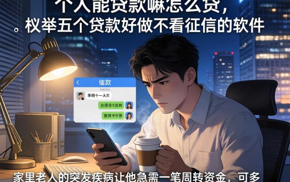 个人能贷款嘛怎么贷，枚举五个贷款好做不看征信的软件