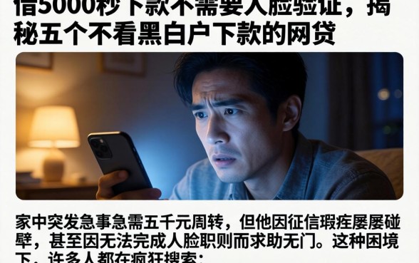 借5000秒下款不需要人脸验证，揭秘五个不看黑白户下款的网贷