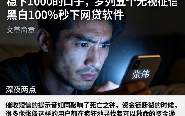 稳下1000的口子，罗列五个无视征信黑白100%秒下网贷软件