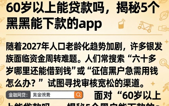 60岁以上能贷款吗，揭秘5个黑户能下款的app