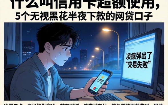 什么叫信用卡超额使用，详细阐述5个无视黑花半夜下款的网贷口子