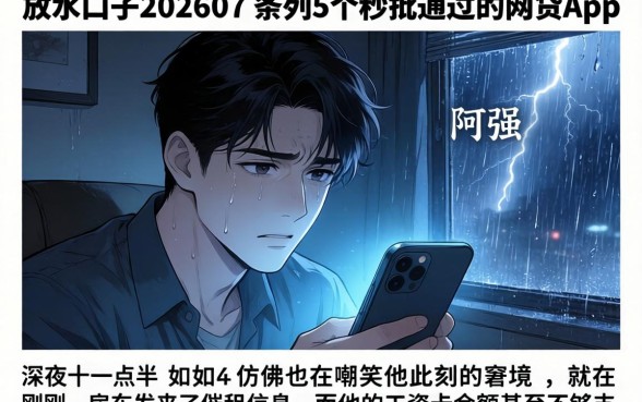 放水口子202607，条列5个秒批通过的网贷app