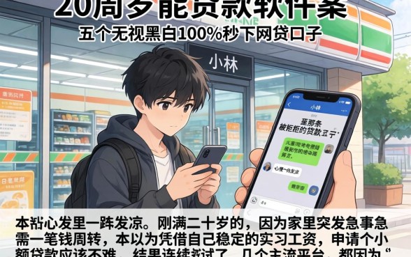 20周岁能贷款的软件，概括五个无视黑白100%秒下网贷口子