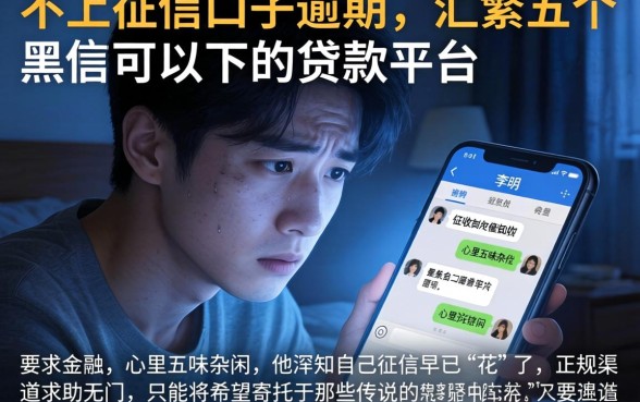 不上征信的口子逾期，汇整五个黑户可以下的贷款平台
