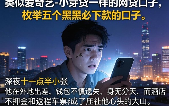 类似爱奇艺-小芽贷一样的网贷口子，枚举五个黑户必下款的口子