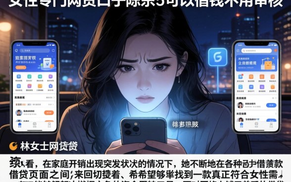 女性专门的网贷口子,陈列五个可以借钱不用审核的软件