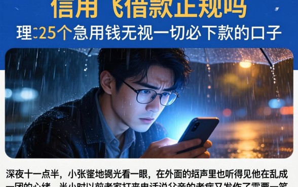 信用飞借款正规吗，理出5个急用钱无视一切必下款的口子
