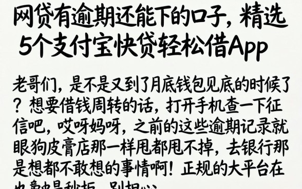 网贷有逾期还能下的口子，精选5个支付宝快贷轻松借app