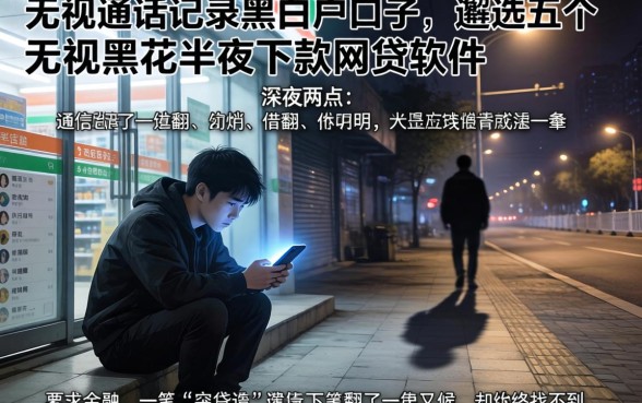 无视通话记录的黑白户口子，遴选五个无视黑花半夜下款的网贷软件