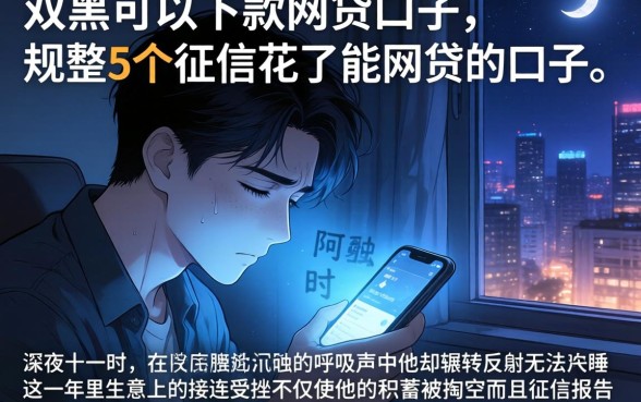 双黑可以下款的网贷口子,规整5个征信花了能网贷的口子