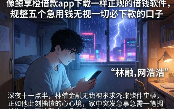 像鲸享橙借款app下载一样正规的借钱软件，规整五个急用钱无视一切必下款的口子