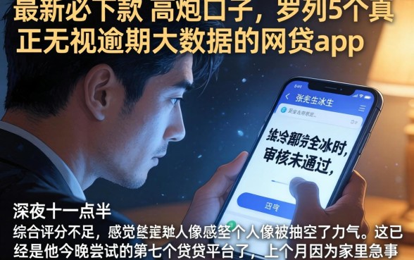 最新必下款的高炮口子，罗列5个真正无视逾期大数据的网贷app