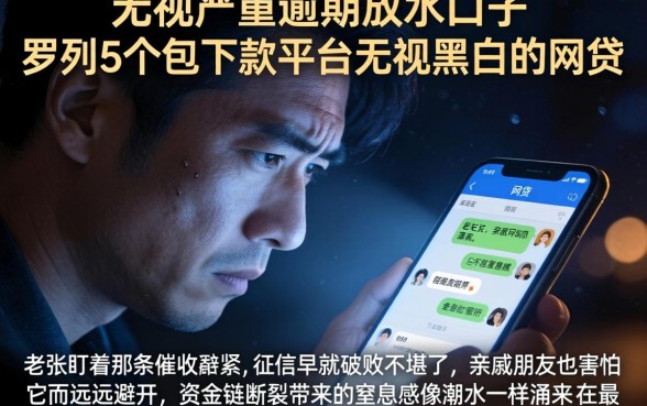 无视严重逾期放水的口子，罗列5个包下款平台无视黑白的网贷