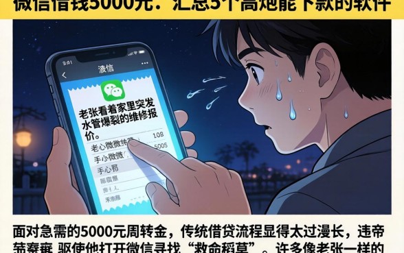 微信借钱5000元，汇总5个高炮能下款的软件