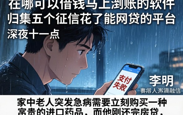 在哪可以借钱马上到账的软件，归集五个征信花了能网贷的平台