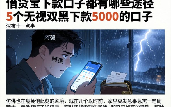 借贷宝下款口子都有哪些途径，详尽说明5个无视双黑下款5000的口子